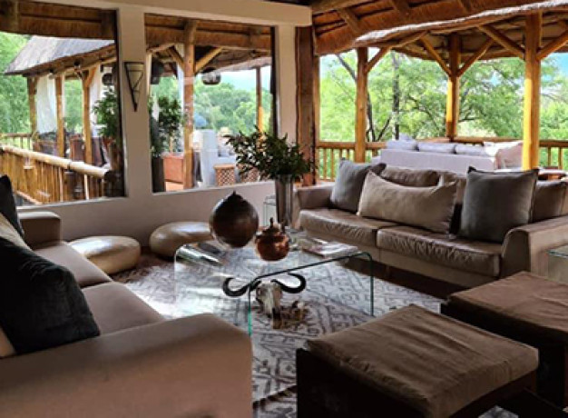 Lounge at Karongwe River Lodge