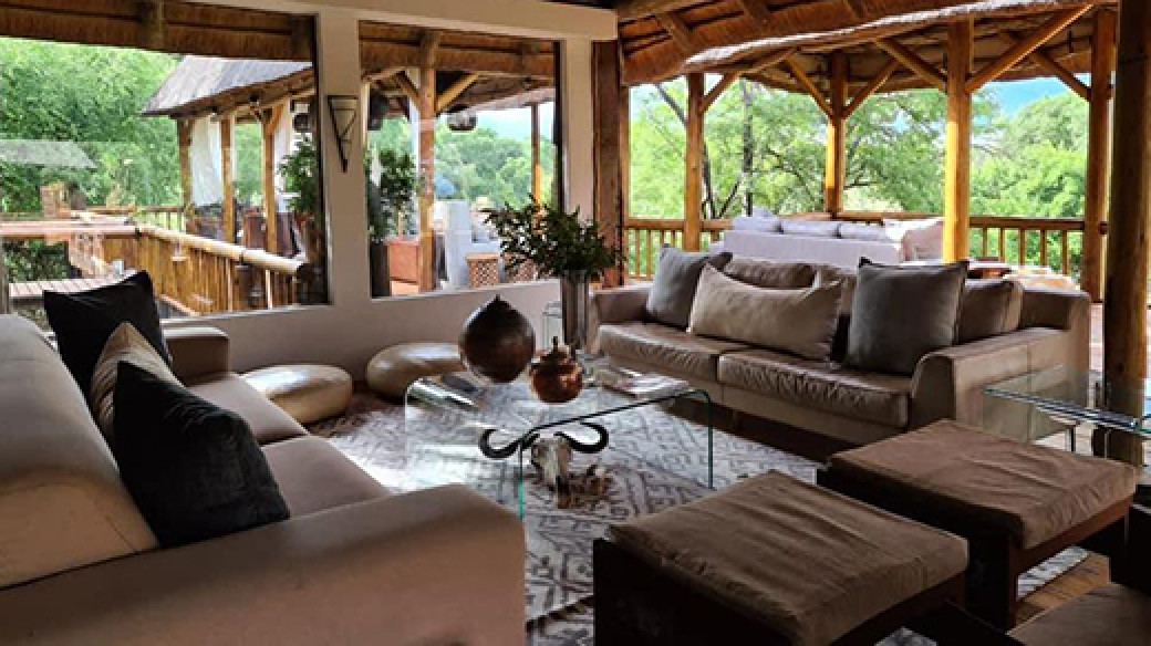 Lounge at Karongwe River Lodge