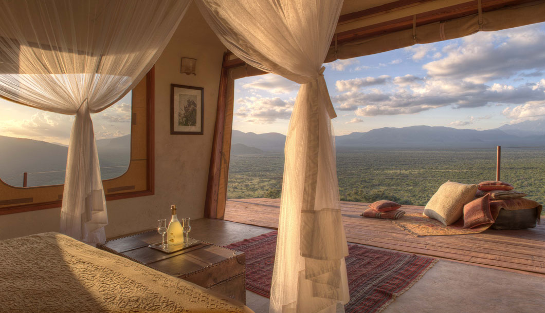 Spectacular views from the villas at Saruni Samburu