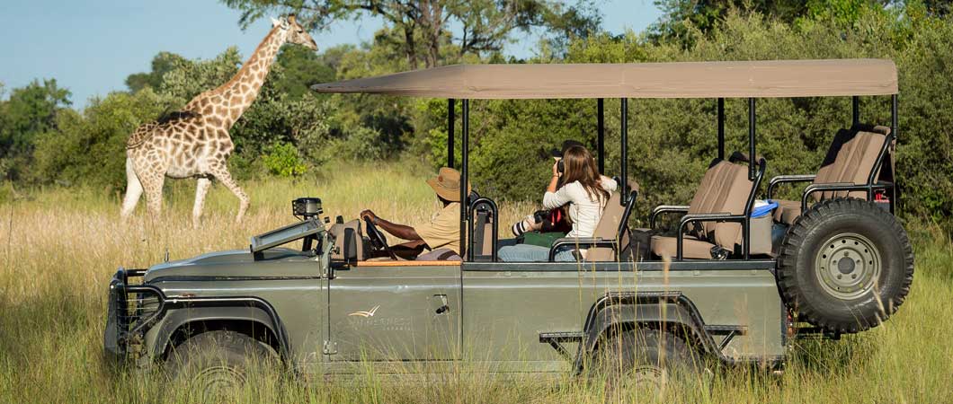 A game drive in Botswana