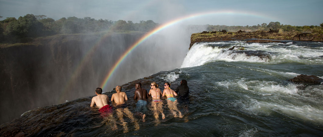 The Devils pool in Zambia