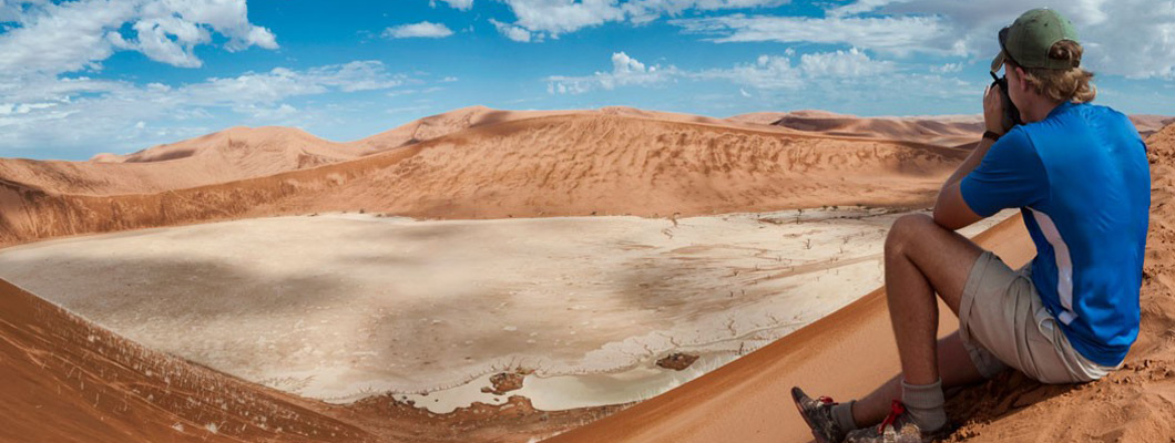 Journey to a country where the dunes are mountains...