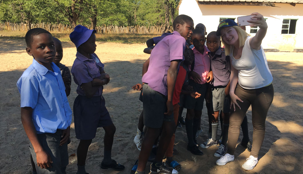 Meeting the local school children