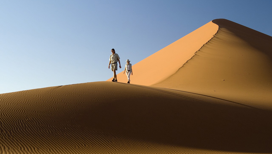 Experience the monumental sand dunes in Namibia