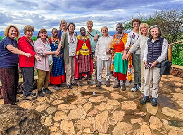 Ladies on safari in Amboseli Kenya