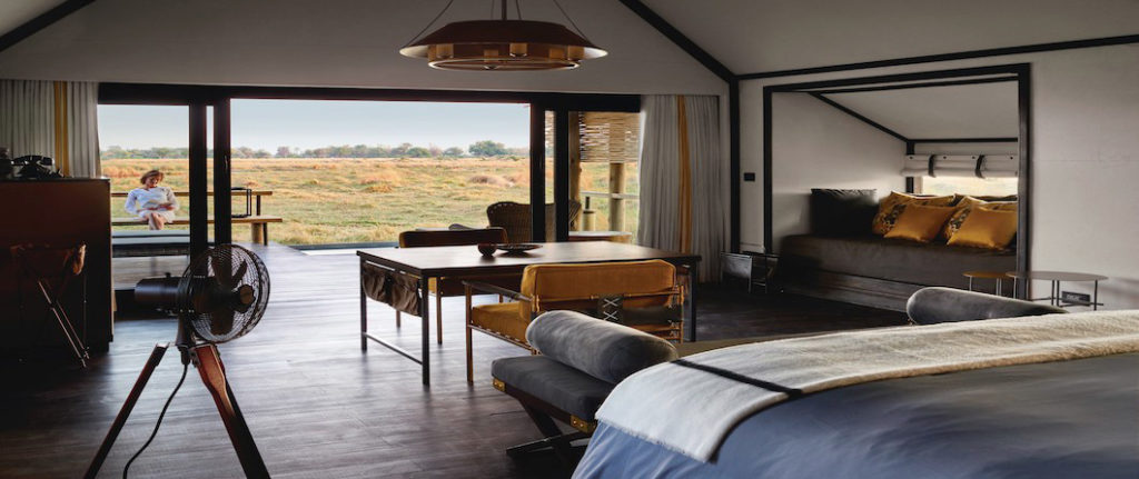 Situated on a private island in the heart of the Okavango Delta, Belmond Eagle Island Lodge brings timeless luxury to the Botswana wetlands. There are 12 tents in total on the island, with each high-ceiling tented room offering ample light, indoor and outdoor showers, a full bath, views of the delta and its own private plunge pool.  