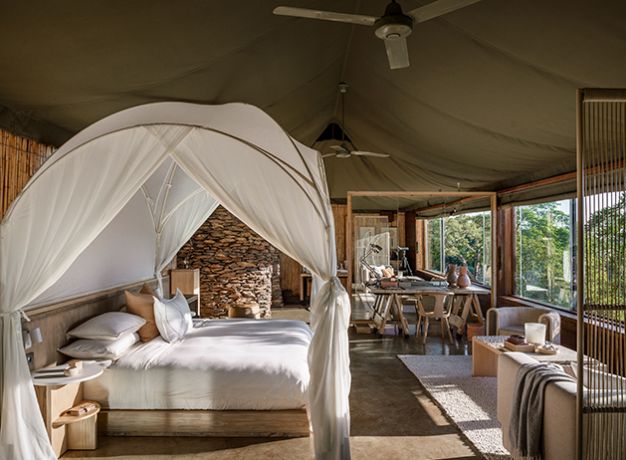 Top 5 Luxe Lodges in Africa From overland camping to luxury lodges there are a variety of options when travelling to Africa. One thing for sure is that African safari travel has come a long way in the past 50 years but hasn’t lost any of its romance and adventure. Many of the lodges are reflective of the original safari lodges with their grandeur and opulence whilst others have taken a more modern approach and gone with function and clean, modern lines. Some lodges have really moved down the eco path with properties and vehicles running entirely on renewable energy. All this means is that there is something for everyone.