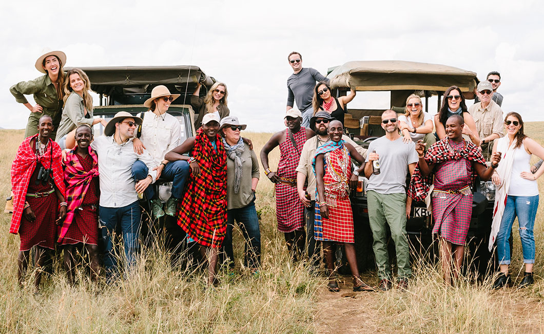 Group on Safari in the Masai Mara